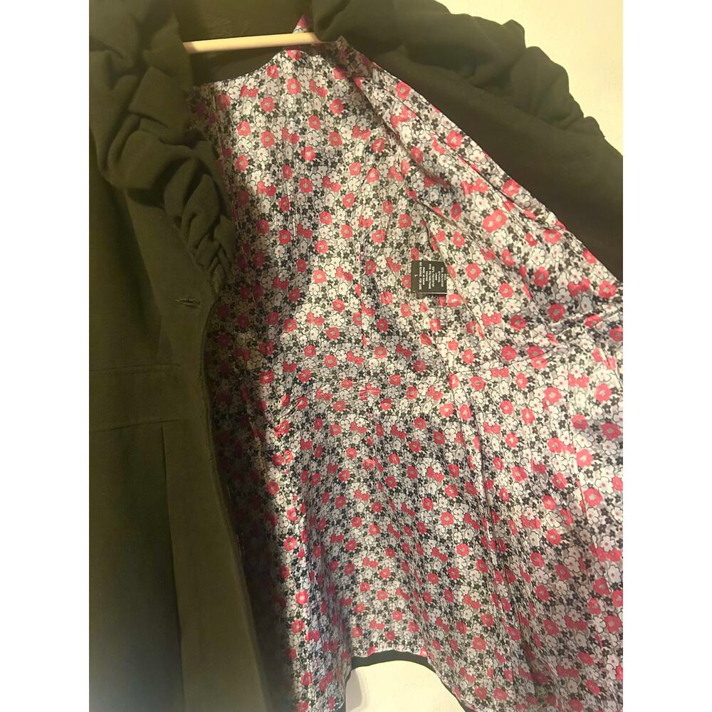 Jou Jou black Wool Lined Double-Breasted Pea Coat NWOT Size Large WMNS - Picture 7 of 16